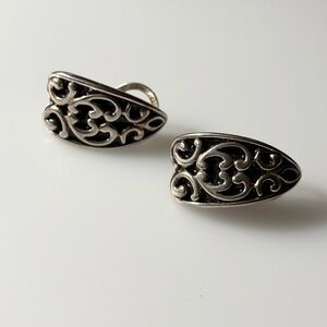 Premier Silver Tone Hoop Clip On Earrings